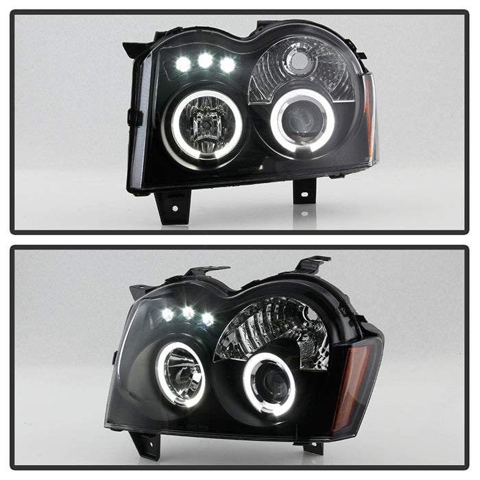 Spyder Jeep Grand Cherokee 05-07 Projector Headlights LED Halo LED Blk Smke PRO-YD-JGC05-HL-BSM 5078551