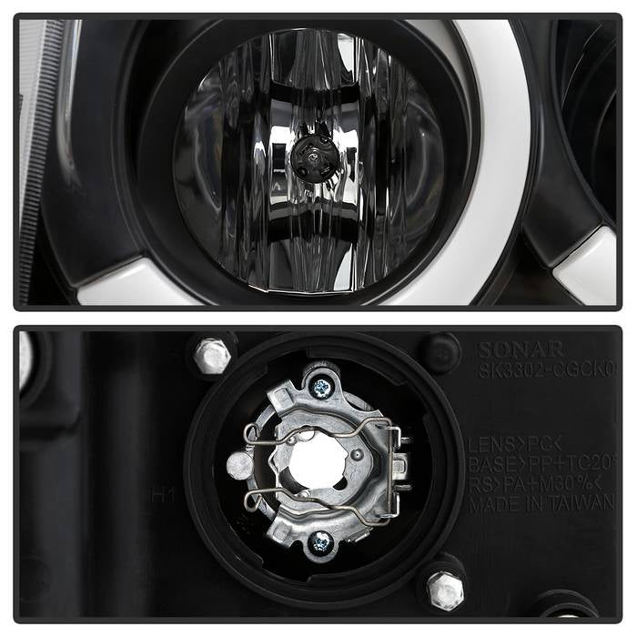 Spyder 05-07 Jeep Grand Cherokee - Light Bar Projector Headlights - Black - PRO-YD-JGC05V2-LB-BK 5086129