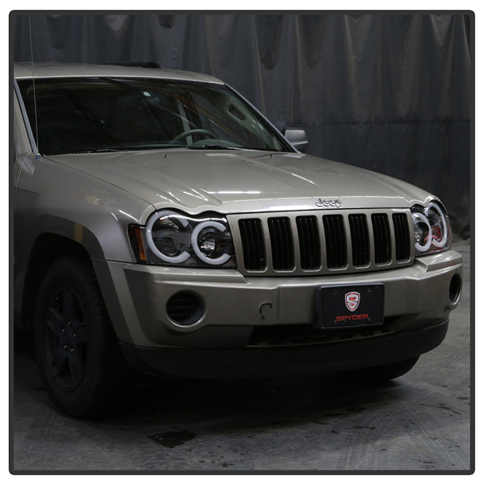 Spyder 05-07 Jeep Grand Cherokee - Light Bar Projector Headlights - Chrome - PRO-YD-JGC05V2-LB-C 5086112
