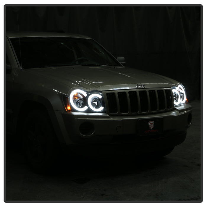 Spyder 05-07 Jeep Grand Cherokee - Light Bar Projector Headlights - Chrome - PRO-YD-JGC05V2-LB-C 5086112