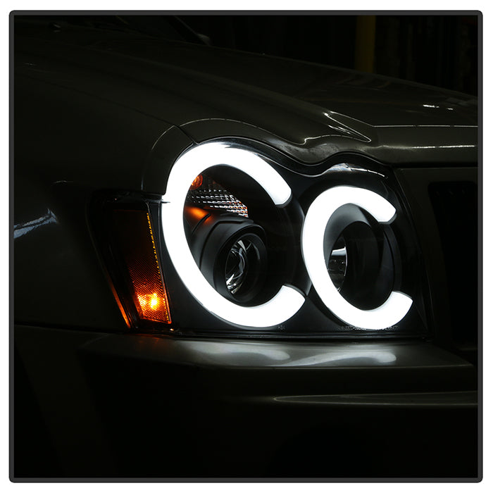 Spyder 05-07 Jeep Grand Cherokee - Light Bar Projector Headlights - Chrome - PRO-YD-JGC05V2-LB-C 5086112