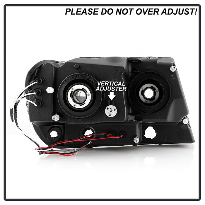 Spyder Jeep Grand Cherokee 99-04 Projector Headlights LED Halo LED Blk - PRO-YD-JGC99-HL-BK 5011145