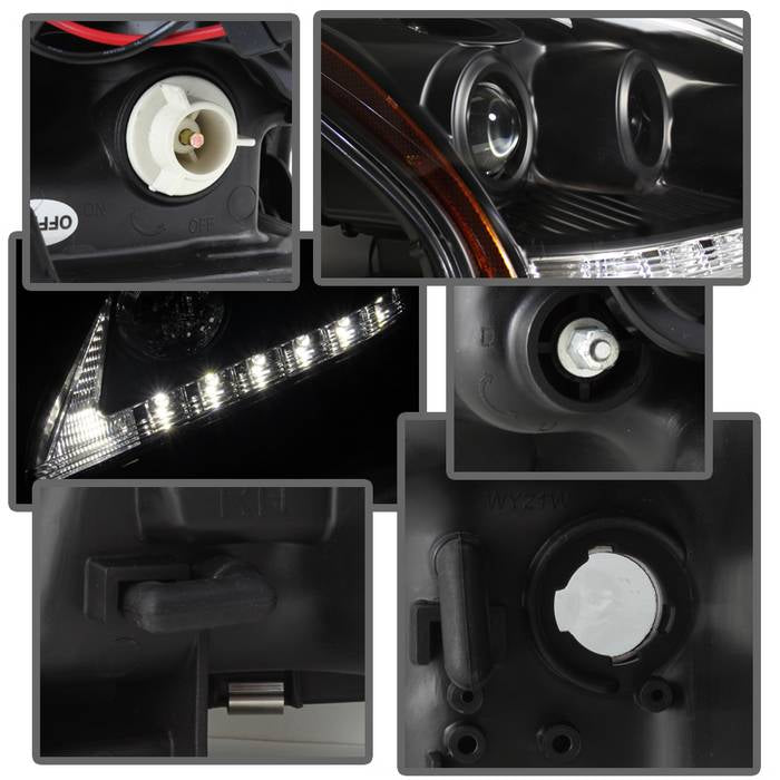 Spyder Lexus RX330 2004-2006 Projector Headlights Halogen Model- DRL LED Blk PRO-YD-LRX35004-DRL-BK 5076779