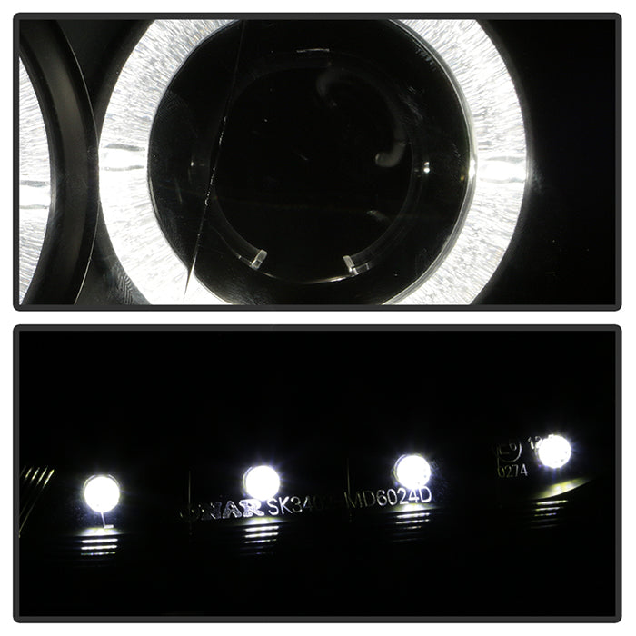 Spyder Mazda 6 03-05 With Fog Lights Projector Headlights LED Halo DRL Blk PRO-YD-M603-FOG-DRL-BK 5042538