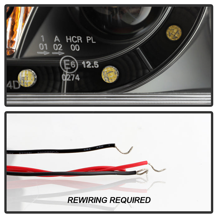 Spyder Mazda 6 03-05 With Fog Lights Projector Headlights LED Halo DRL Blk PRO-YD-M603-FOG-DRL-BK 5042538