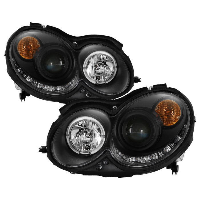 Spyder Mercedes Benz CLK 03-09 Projector Halogen Model- LED Halo DRL Blk PRO-YD-MBCLK03-DRL-BK 5038036