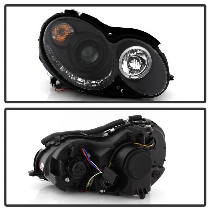 Spyder Mercedes Benz CLK 03-09 Projector Halogen Model- LED Halo DRL Blk PRO-YD-MBCLK03-DRL-BK 5038036