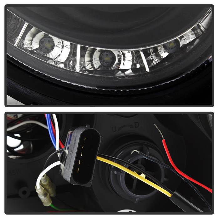 Spyder Mercedes Benz CLK 03-09 Projector Halogen Model- LED Halo DRL Blk PRO-YD-MBCLK03-DRL-BK 5038036