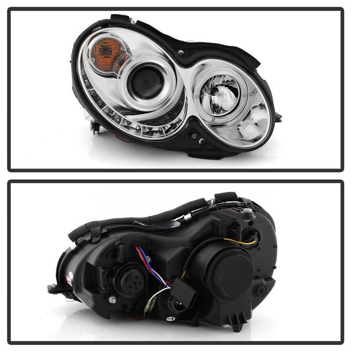 Spyder Mercedes Benz CLK 03-09 Projector Halogen Model- LED Halo DRL Chrm PRO-YD-MBCLK03-DRL-C 5038029