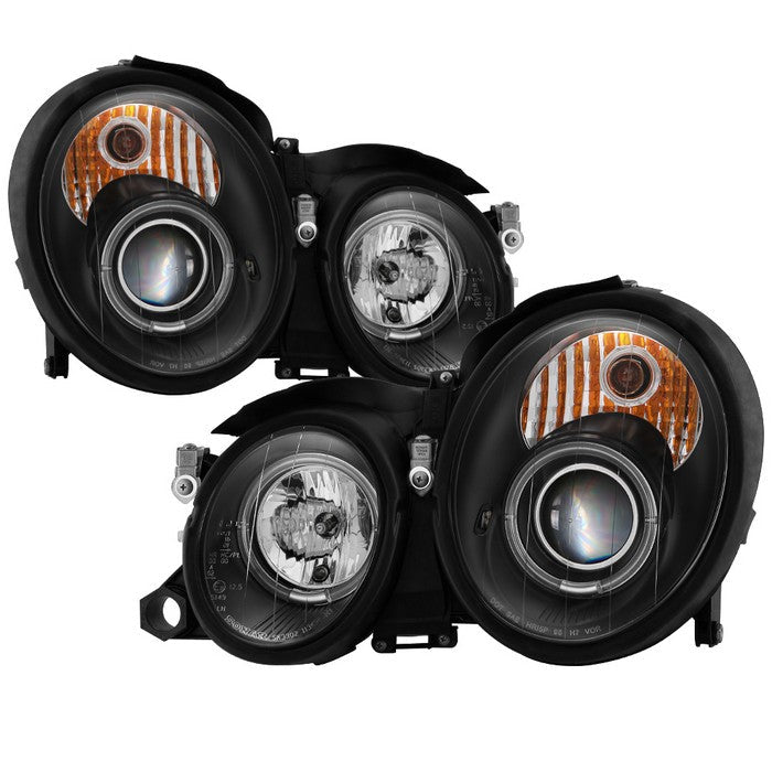 Spyder Mercedes Benz CLK 98-02 Projector Headlights Halogen Model- LED Halo Blk PRO-YD-MBCLK98-HL-BK 5011176