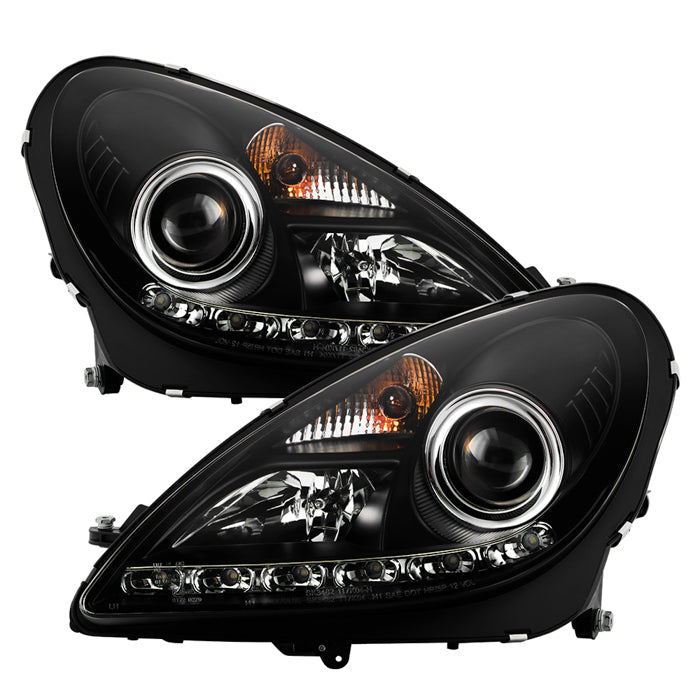 Spyder Mercedes Benz SLK 05-10 Projector Headlights Halogen Model- DRL Blk PRO-YD-MBSLK05-DRL-BK 5032546