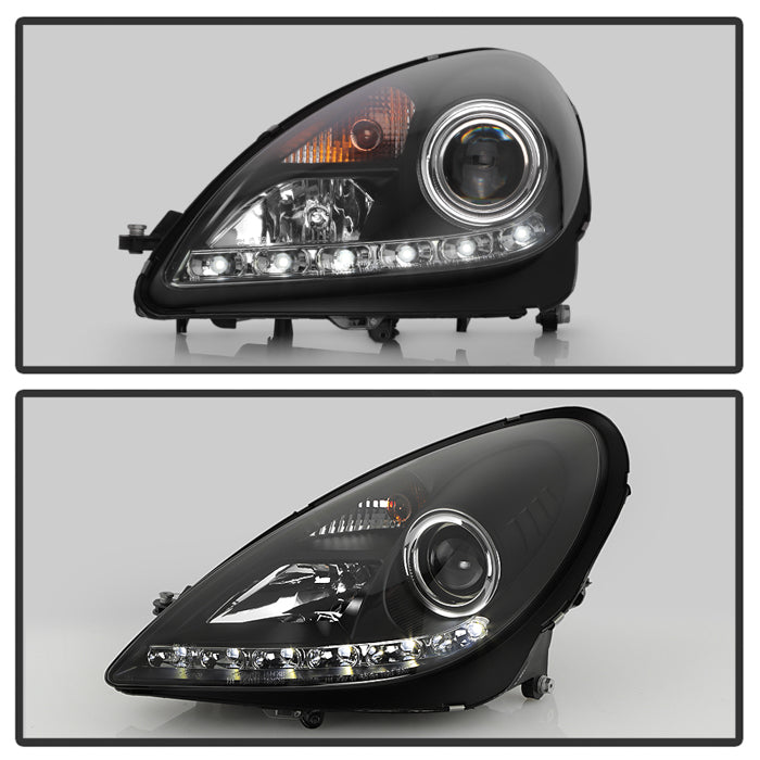 Spyder Mercedes Benz SLK 05-10 Projector Headlights Halogen Model- DRL Blk PRO-YD-MBSLK05-DRL-BK 5032546