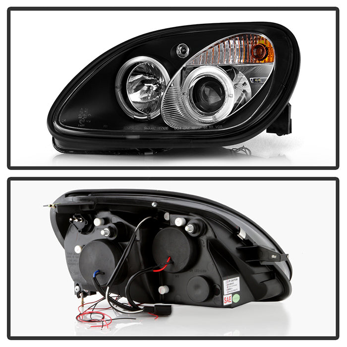 Spyder Mercedes Benz SLK 98-04 1PC Projector Halogen Model- LED Halo Blk PRO-YD-MBSLK98-1PC-HL-BK 5011190
