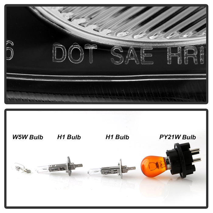 Spyder Mercedes Benz SLK 98-04 1PC Projector Halogen Model- LED Halo Blk PRO-YD-MBSLK98-1PC-HL-BK 5011190