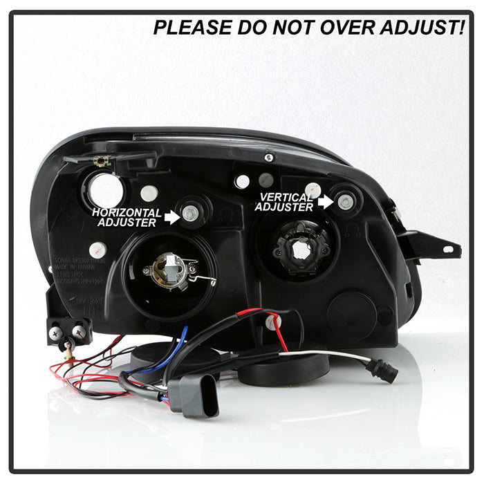 Spyder Mercedes Benz SLK 98-04 1PC Projector Halogen Model- LED Halo Blk PRO-YD-MBSLK98-1PC-HL-BK 5011190