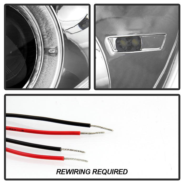 Spyder Mercedes Benz SLK 98-04 Projector Halogen Model- LED Halo Chrm PRO-YD-MBSLK98-1PC-HL-C 5011206