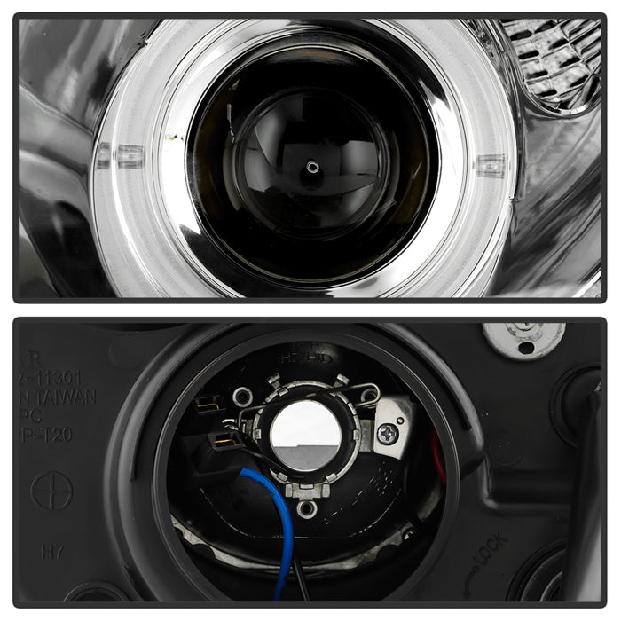 Spyder Mercedes Benz C-Class 01-05 4 DrProjector Headlights Halogen-LED Halo Chrm PRO-YD-MBW203-HL-C 5011268