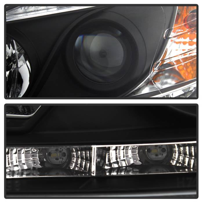 Spyder Mercedes Benz C-Class 08-11 Projector Headlights Halogen - DRL Blk PRO-YD-MBW20408-DRL-BK 5042262