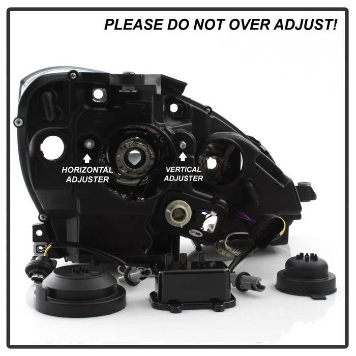 Spyder Mercedes Benz C-Class 08-11 Projector Headlights Halogen - DRL Blk PRO-YD-MBW20408-DRL-BK 5042262