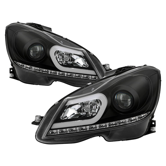 Spyder Mercedes Benz W204 C-Class 12-13 Projector Halogen Model- DRL Blk PRO-YD-MBW20412-DRL-BK 5074249