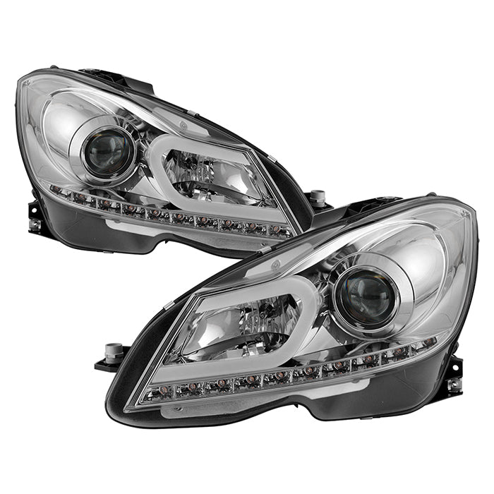 Spyder Mercedes Benz W204 C-Class 12-13 Projector Halogen Model- DRL Chrm PRO-YD-MBW20412-DRL-C 5074256