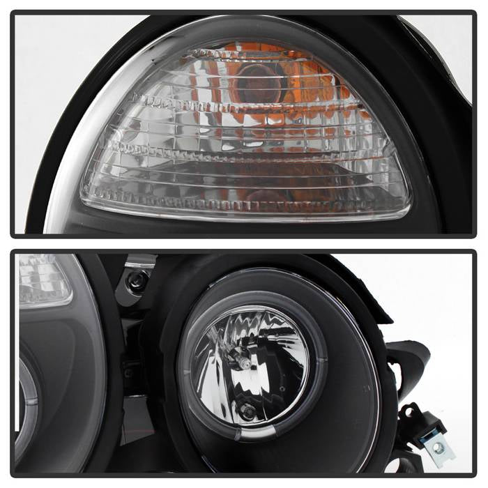 Spyder Mercedes Benz E-Class 95-99 Projector Headlights LED Halo Blk PRO-YD-MBW21095-HL-BK 5011275