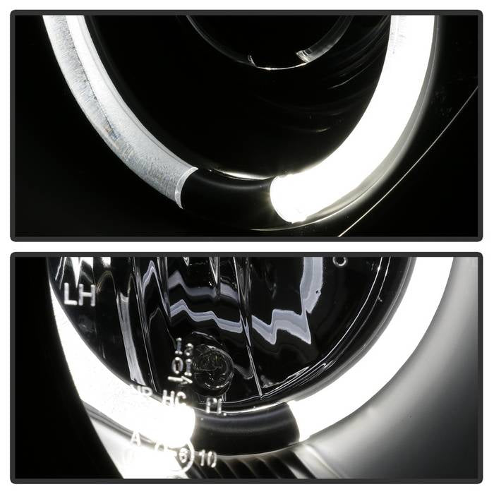 Spyder Mercedes Benz E-Class 95-99 Projector Headlights LED Halo Blk PRO-YD-MBW21095-HL-BK 5011275