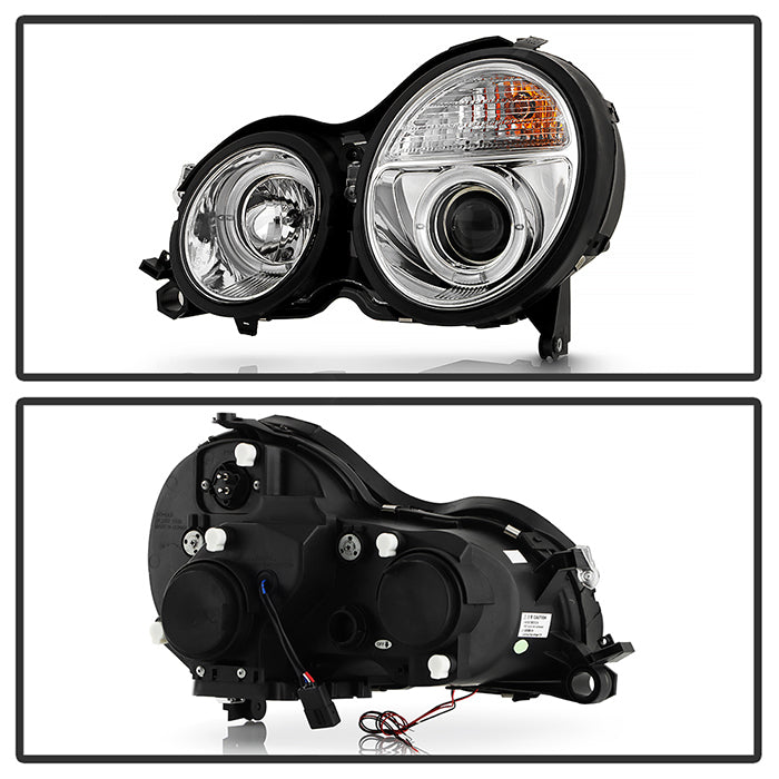 Spyder Mercedes Benz E-Class 00-02 Projector Headlights LED Halo Chrm PRO-YD-MBW21099-HL-C 5011305