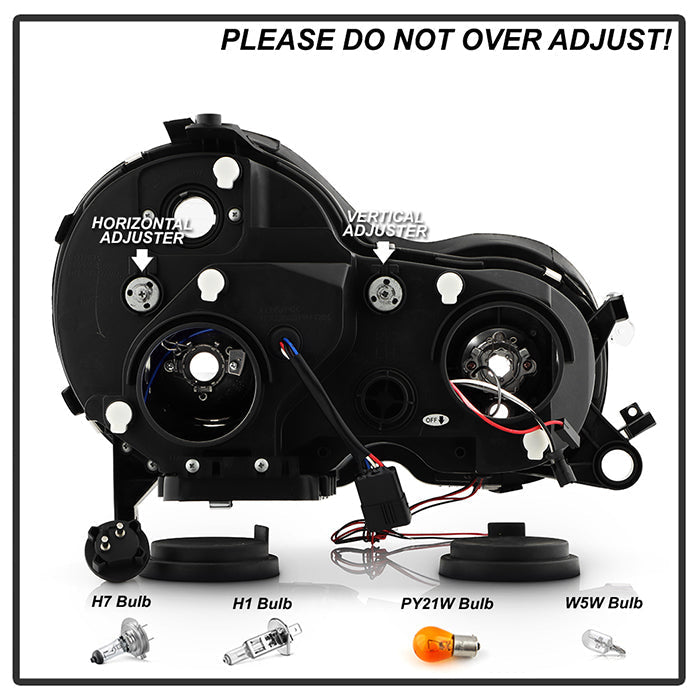 Spyder Mercedes Benz E-Class 00-02 Projector Headlights LED Halo Chrm PRO-YD-MBW21099-HL-C 5011305