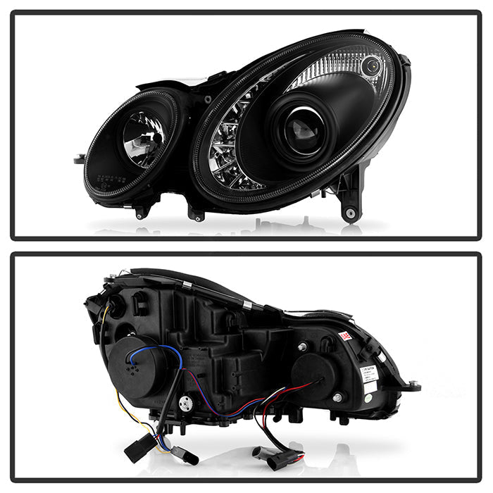 Spyder Mercedes Benz E-Class 03-06 Projector Halogen Model- DRL- Blk PRO-YD-MBW21103-DRL-BK 5017482
