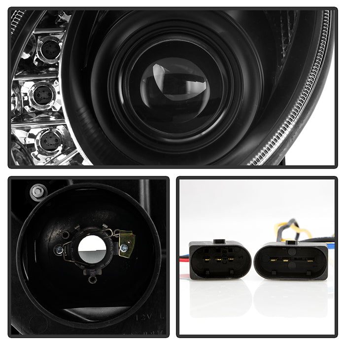 Spyder Mercedes Benz E-Class 03-06 Projector Halogen Model- DRL- Blk PRO-YD-MBW21103-DRL-BK 5017482
