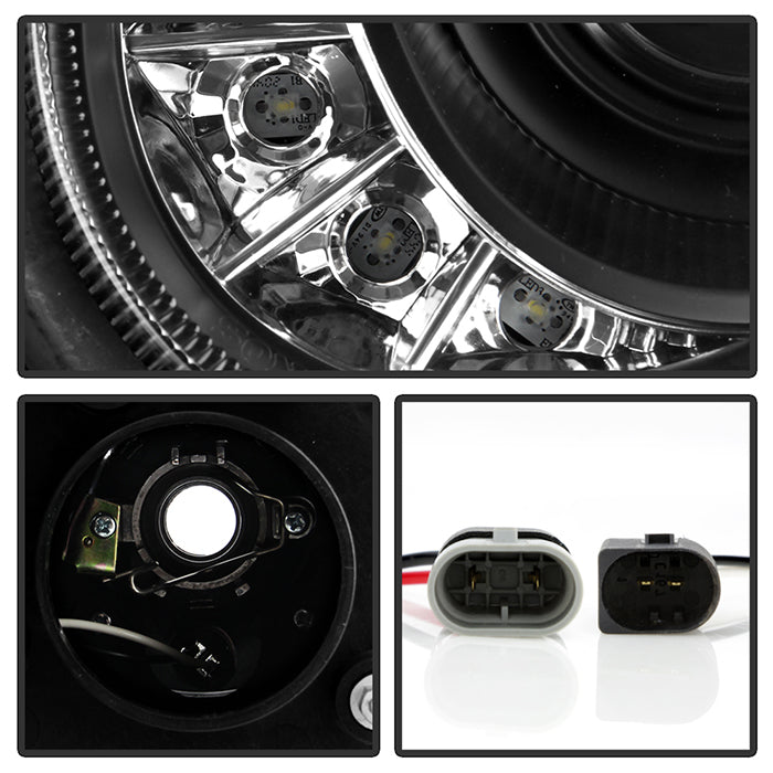 Spyder Mercedes Benz E-Class 03-06 Projector Halogen Model- DRL- Blk PRO-YD-MBW21103-DRL-BK 5017482