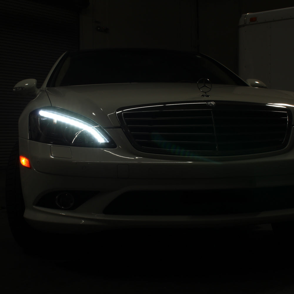 Spyder Mercedes W221 S Class 07-09 Headlights - HID Model Only - Black PRO-YD-MBW22107-HID-DRL-BK 5083890