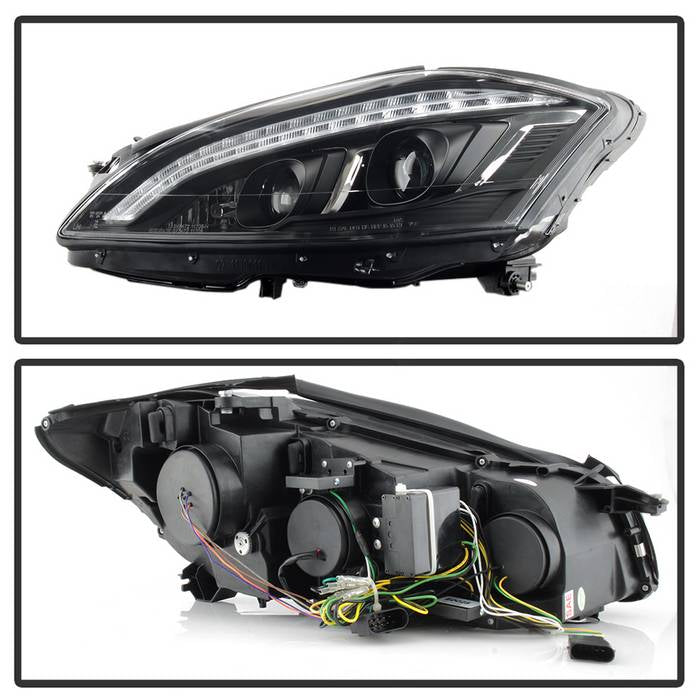 Spyder Mercedes W221 S Class 07-09 Headlights - HID Model Only - Black PRO-YD-MBW22107-HID-DRL-BK 5083890