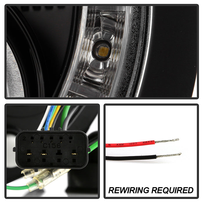 Spyder Mini Cooper 02-06 Projector Headlights DRL Black High H1 Low H1 PRO-YD-MC02-DRL-BK 5011336