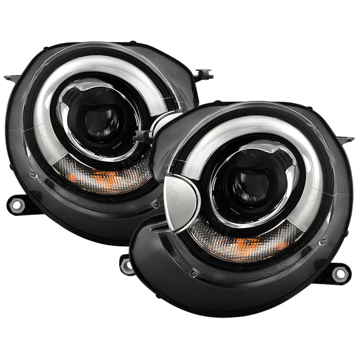 Spyder Mini Cooper 2007-2012 Projector Headlights Halogen Model Only - DRL Black PRO-YD-MC07-DRL-BK 5080608