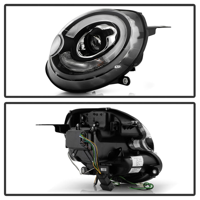 Spyder Mini Cooper 2007-2012 Projector Headlights Halogen Model Only - DRL Black PRO-YD-MC07-DRL-BK 5080608