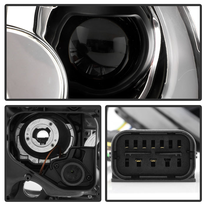 Spyder Mini Cooper 2007-2012 Projector Headlights Halogen Model Only - DRL Black PRO-YD-MC07-DRL-BK 5080608