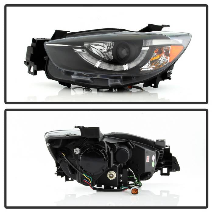 Spyder Mazda CX-5 13-15 Projector Headlights - DRL LED - Black PRO-YD-MCX513-DRL-BK 5083319