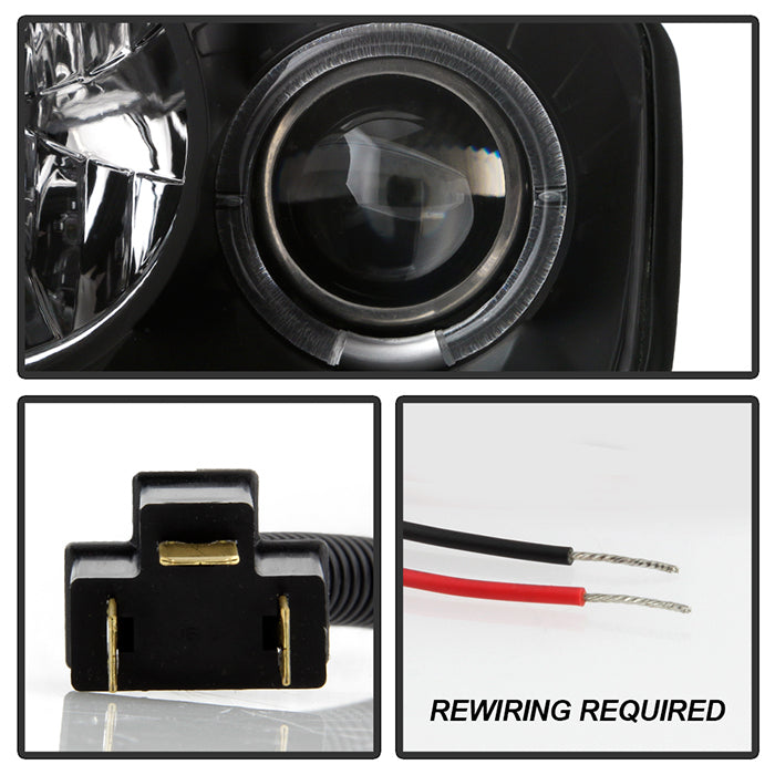 Spyder Mitsubishi Eclipse 00-05 Projector Headlights LED Halo Black High H1 Low H1 PRO-YD-ME00-HL-BK 5011374