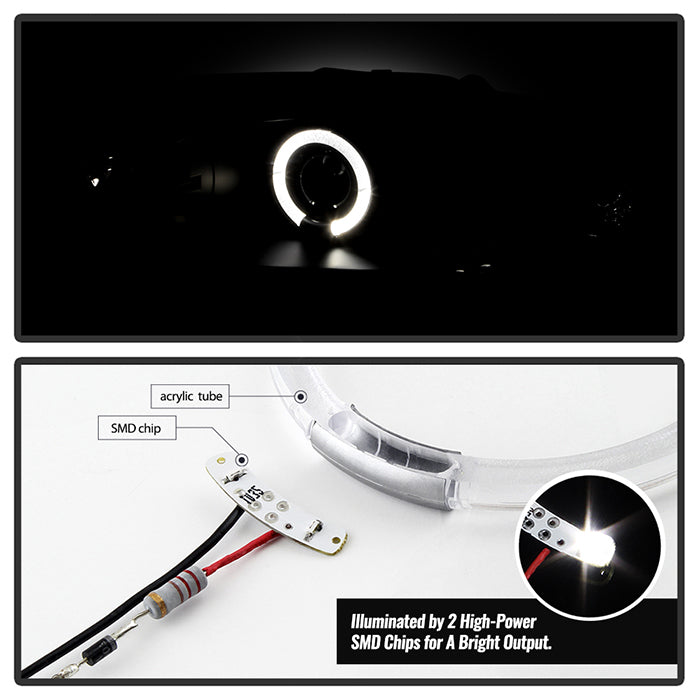 Spyder Mitsubishi Eclipse 97-99 Projector Headlights LED Halo Black High H1 Low H1 PRO-YD-ME97-HL-BK 5011473