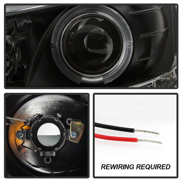 Spyder Mitsubishi Lancer/EVO-10 08-14 Projector Halogen Model- LED Halo DRL Blk PRO-YD-ML08-DRL-BK 5039392