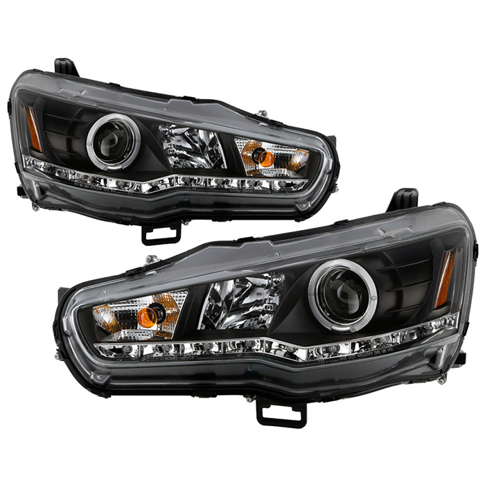 Spyder Mitsubishi Lancer/EVO-10 08-14 Projector Xenon/HID- LED Halo DRL Blk PRO-YD-ML08-HID-DRL-BK 5042231