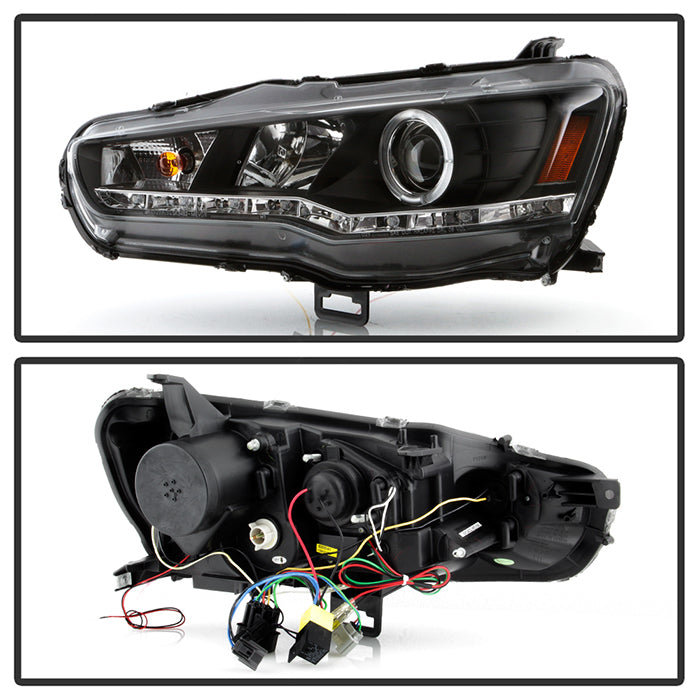Spyder Mitsubishi Lancer/EVO-10 08-14 Projector Xenon/HID- LED Halo DRL Blk PRO-YD-ML08-HID-DRL-BK 5042231
