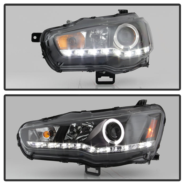 Spyder Mitsubishi Lancer/EVO-10 08-14 Projector Xenon/HID- LED Halo DRL Blk PRO-YD-ML08-HID-DRL-BK 5042231