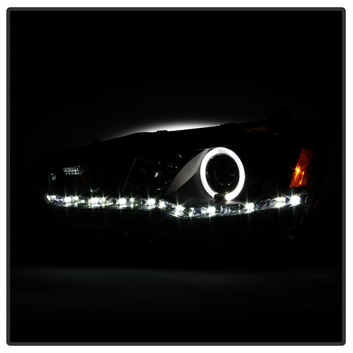 Spyder Mitsubishi Lancer/EVO-10 08-14 Projector Xenon/HID- LED Halo DRL Blk PRO-YD-ML08-HID-DRL-BK 5042231