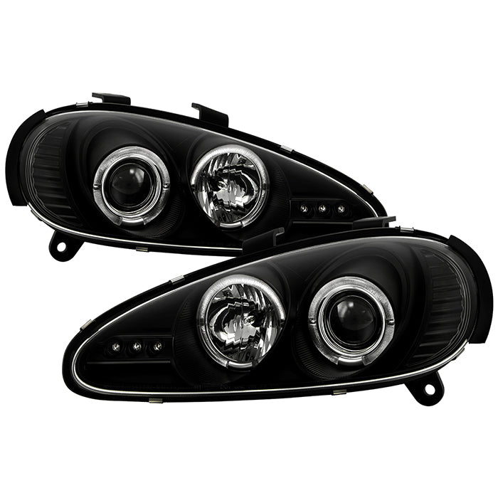 Spyder Mazda MX3 92-96 Projector Headlights LED Halo LED Black High H1 Low H1 PRO-YD-MMX392-HL-BK 5011503