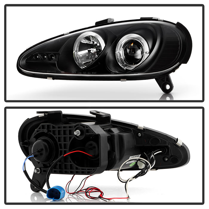 Spyder Mazda MX3 92-96 Projector Headlights LED Halo LED Black High H1 Low H1 PRO-YD-MMX392-HL-BK 5011503