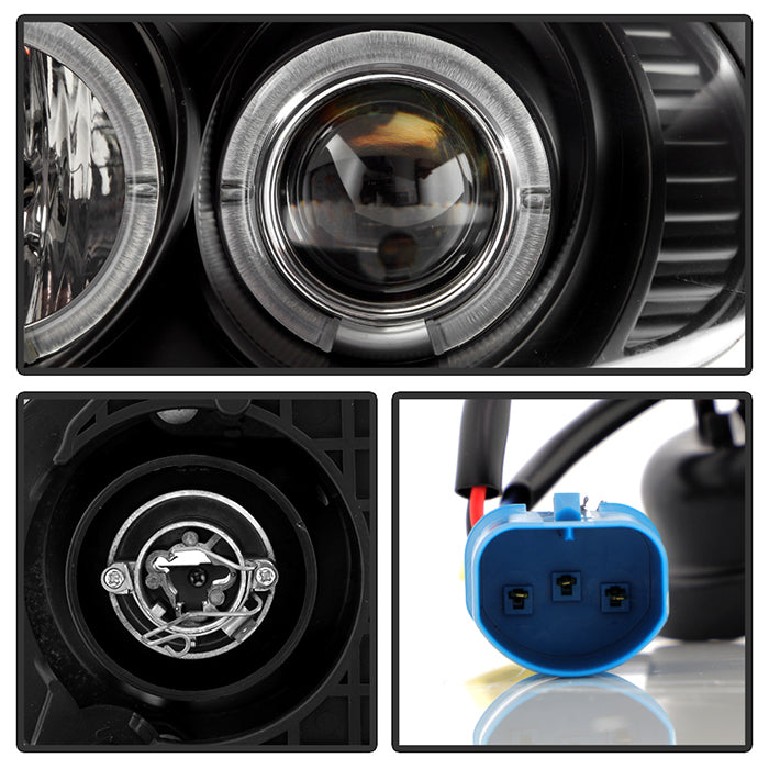 Spyder Mazda MX3 92-96 Projector Headlights LED Halo LED Black High H1 Low H1 PRO-YD-MMX392-HL-BK 5011503