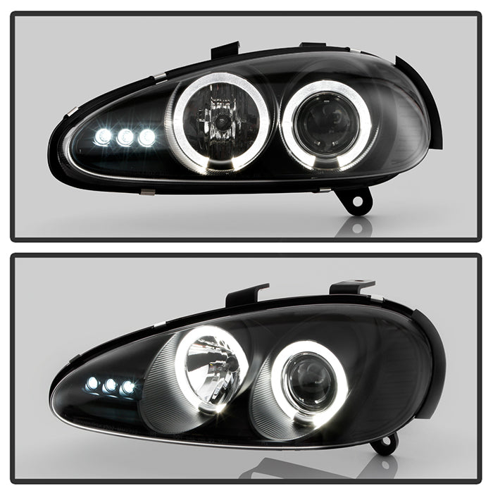 Spyder Mazda MX3 92-96 Projector Headlights LED Halo LED Black High H1 Low H1 PRO-YD-MMX392-HL-BK 5011503